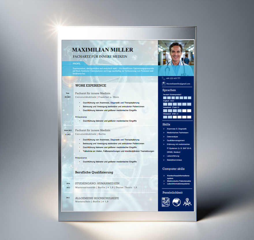 CV 4_Medizinisches Design_template(Deutsch)